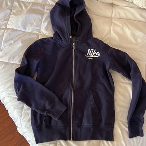 Nike logo zip up hoodie